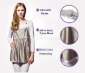 Picture of US Brand Fashion Maternity Clothes Belly Tee, 100% Silver Blend Radiation Shield, Dresses # 8918079, Silver